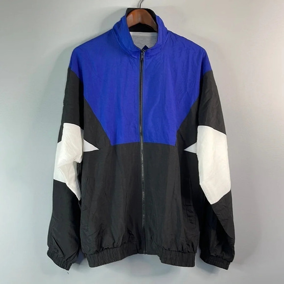 VINTAGE 90s NWT Mens Baggy Performance  Windbreaker Bomber Jacket Blokecore L - Picture 12 of 12
